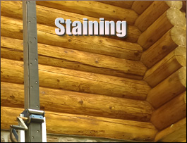  Durants Neck, North Carolina Log Home Staining